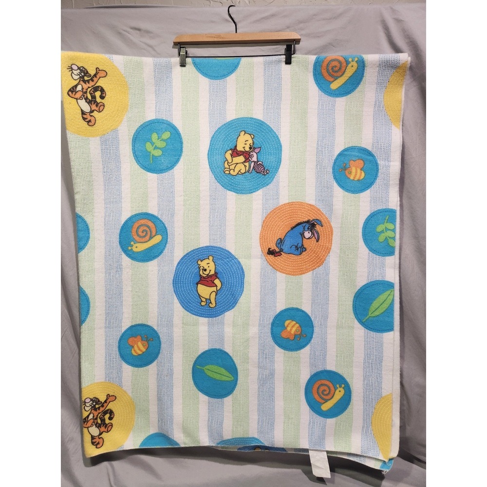 VTG Winnie the Pooh Tigger Piglet‎ Eeyore Disney Bed Blanket Chatham USA Kidcore